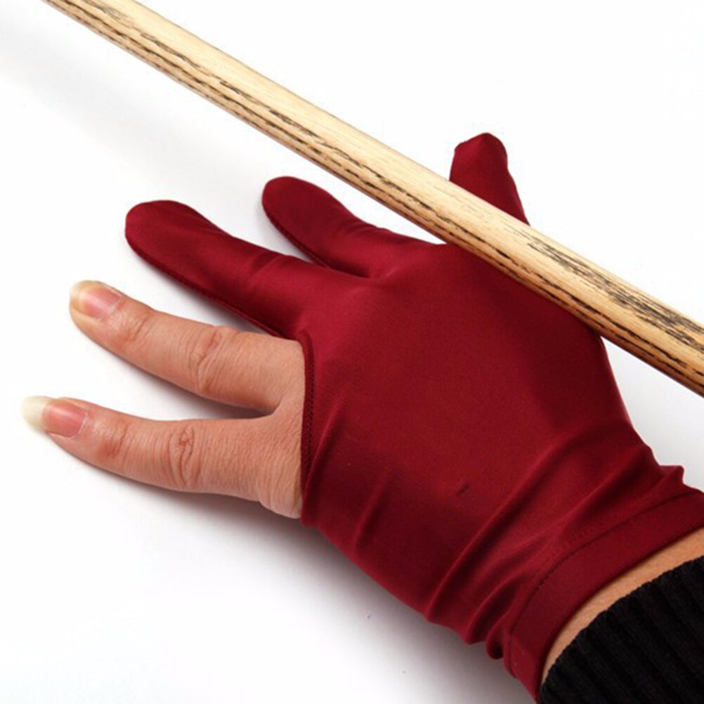 Spandex Snooker Billiard Cue Glove Pool Left Hand Open Three Finger Accessory for Unisex