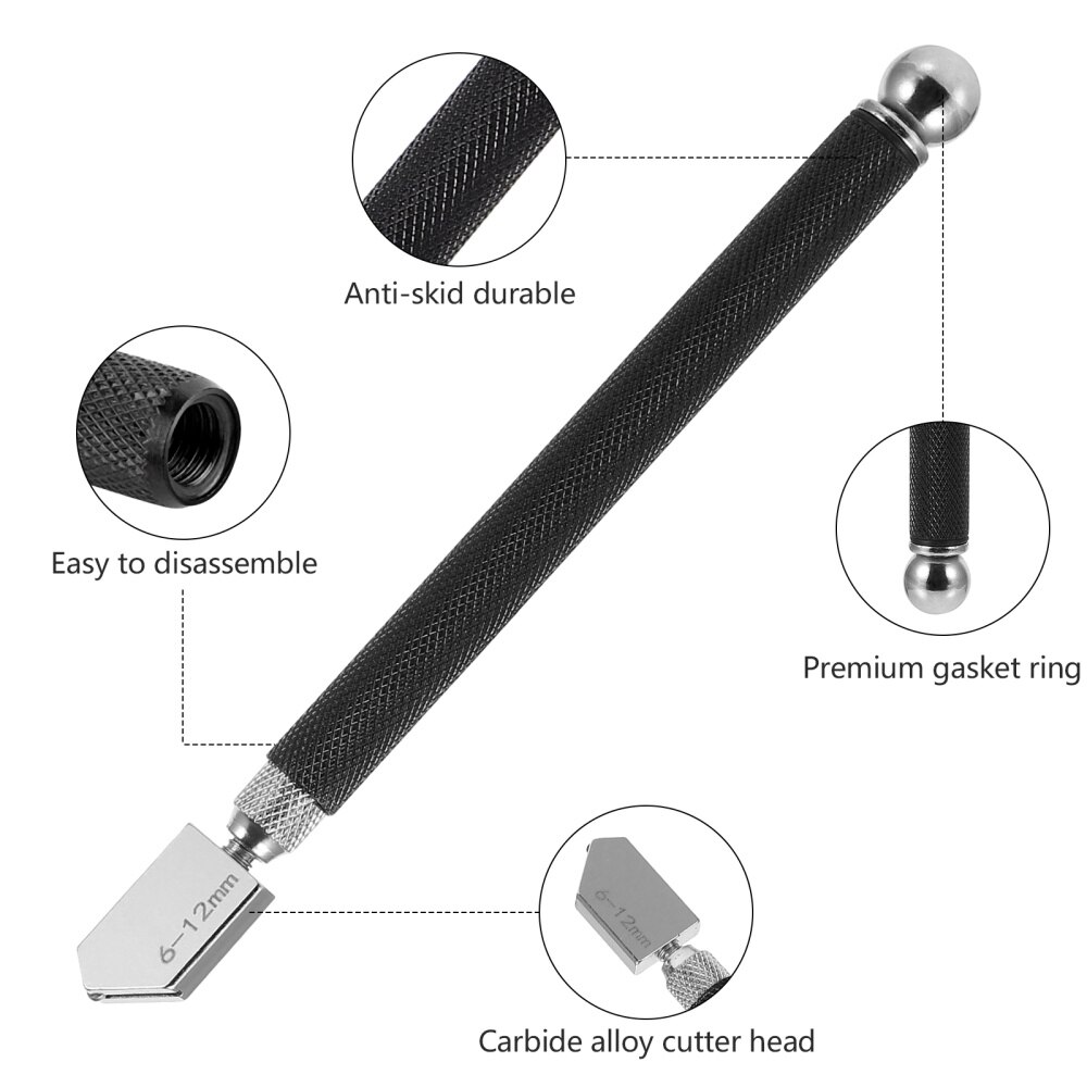 1 Set/6pcs Glass Cutter with Engraving Scriber Pen Stained Glass Tile Cutter