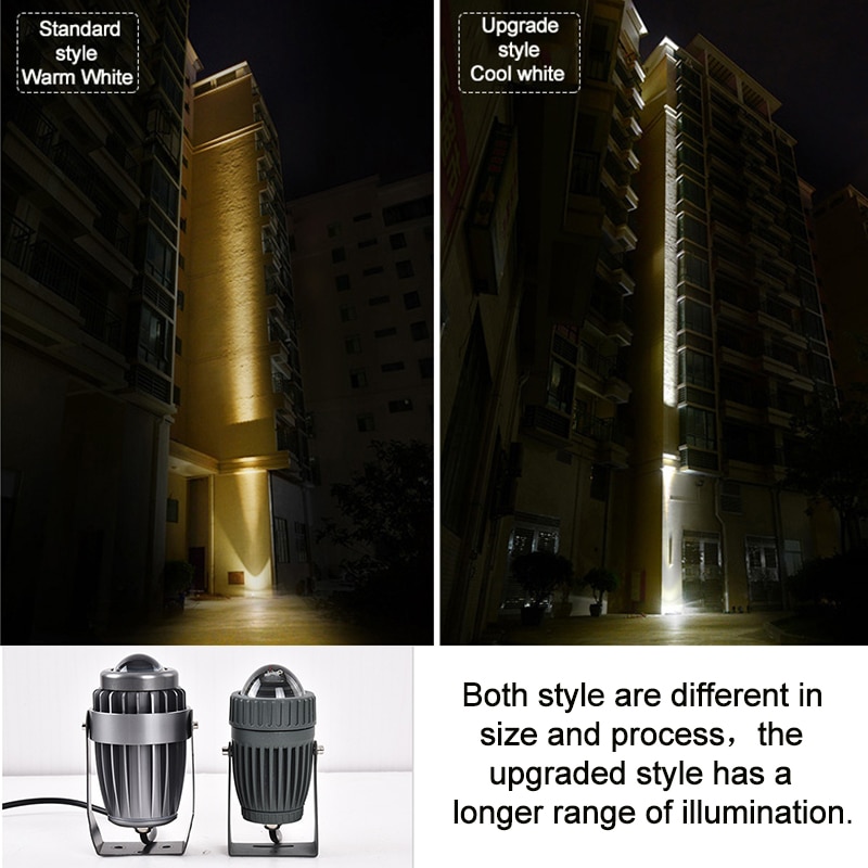 Led projektør udendørs vandtæt  ip65 udendørs led spotlight 10w led spot lys udendørs belysning smal vinkel høj effekt zfg 0004