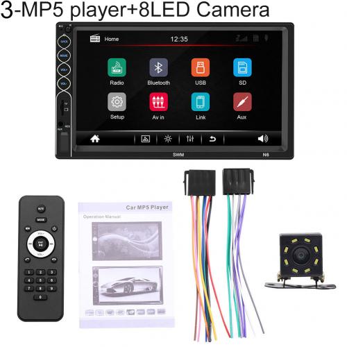 Auto MP5 Speler N6 7 Inch Scherm 2 Din Auto Radio Bluetooth Video MP5 Speler Met Camera Voor Iphone Xr.: 3