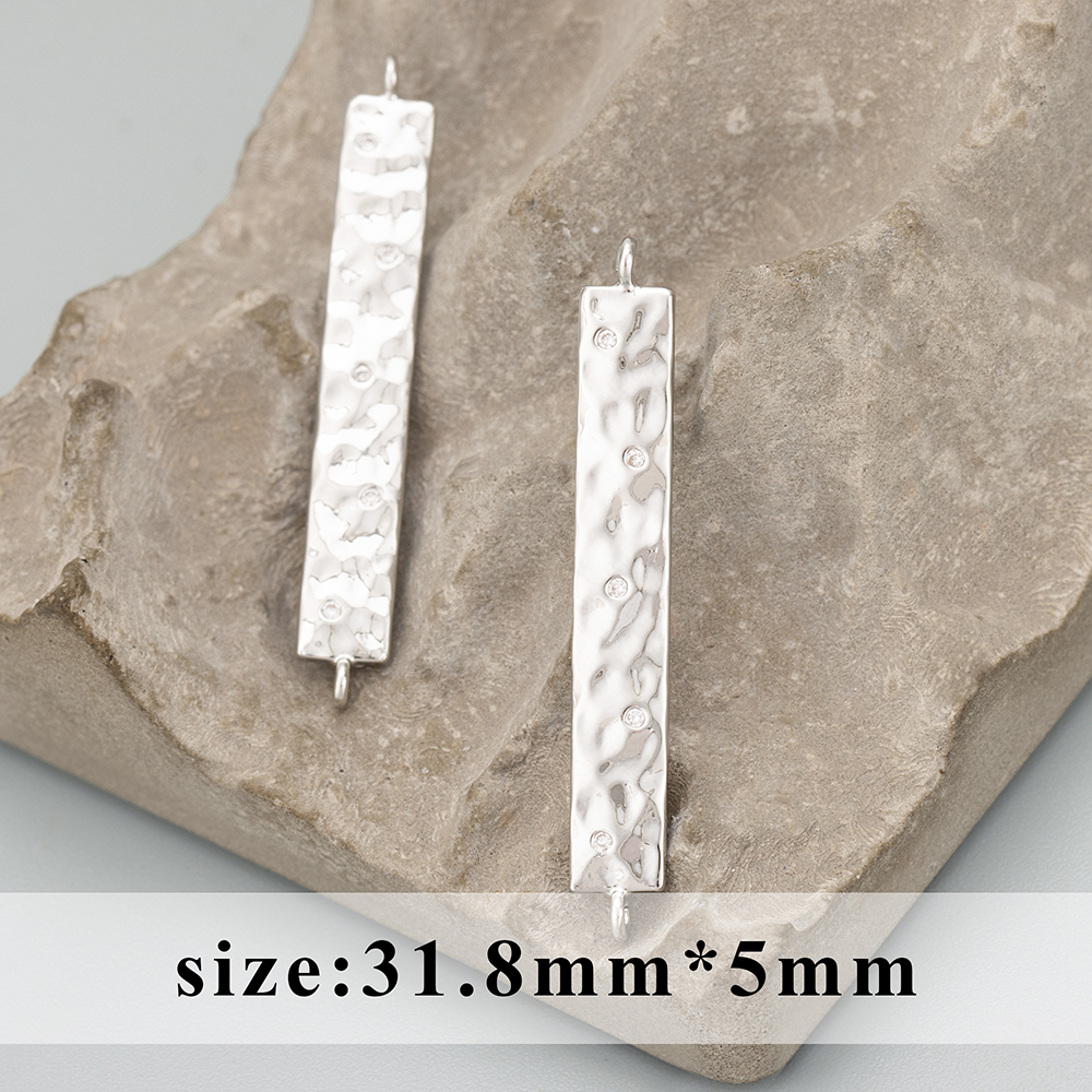 GUFEATHER MD69,jewelry accessories,18k gold rhodium plated,copper,nickel free,jewelry making,charms,diy pendants,6pcs/lot: Silver