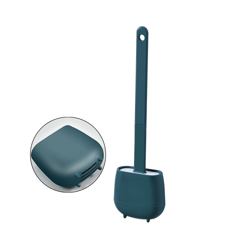 Brosse de toilette en Silicone Durable, Golf brosse de toilette créative à Long manche, brosse de nettoyage sans impasse, outil domestique, accessoires de salle de bain: Green(Drain)
