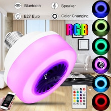 Smart Led Lamp Kleur Veranderende Muziek Sync Bluetooth Gloeilamp Met Afstandsbediening/App Controle Dimbare E27 Gloeilamp home Decor