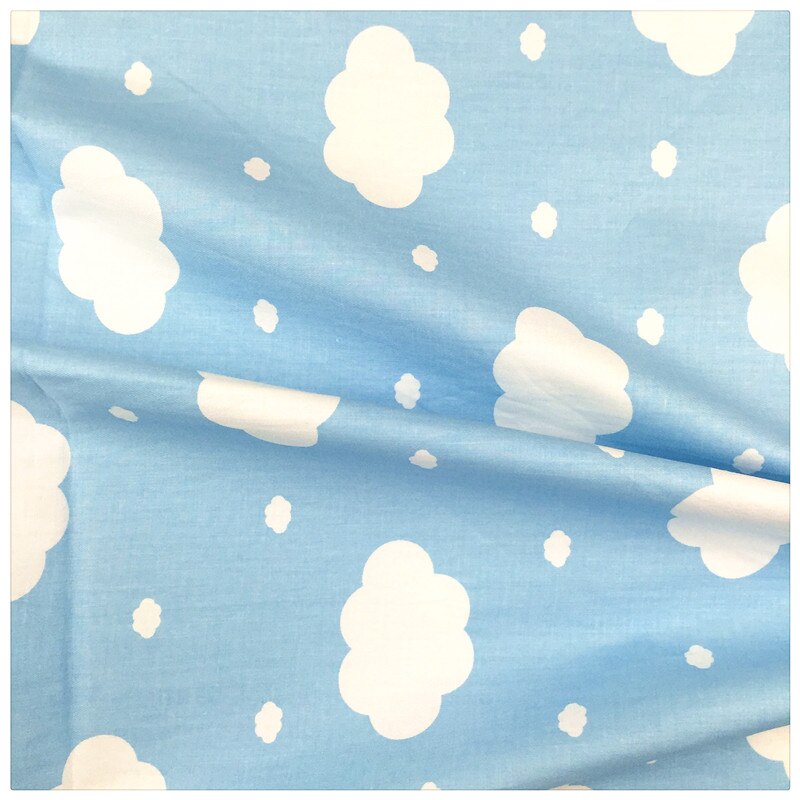 bleu nuage Twill 100% coton tissu bricolage couture bébé literie le tissu Textile à la maison matériel Telas Tissus à Patchwork