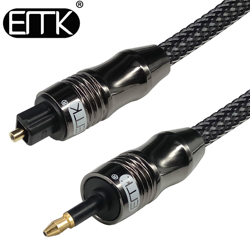 Emk mini toslink til mini toslink-kabel 3.5mm spdif-kabel toslink 3.5 to 3.5 optisk lydkabel for macbook dvd 3m 5m 8m 10m