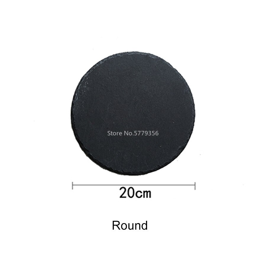 Natural Slate Dishes Solid Rectangle Stone Sushi Steak Barbecue Plate Cheese Pizza Flat Fruit Plate