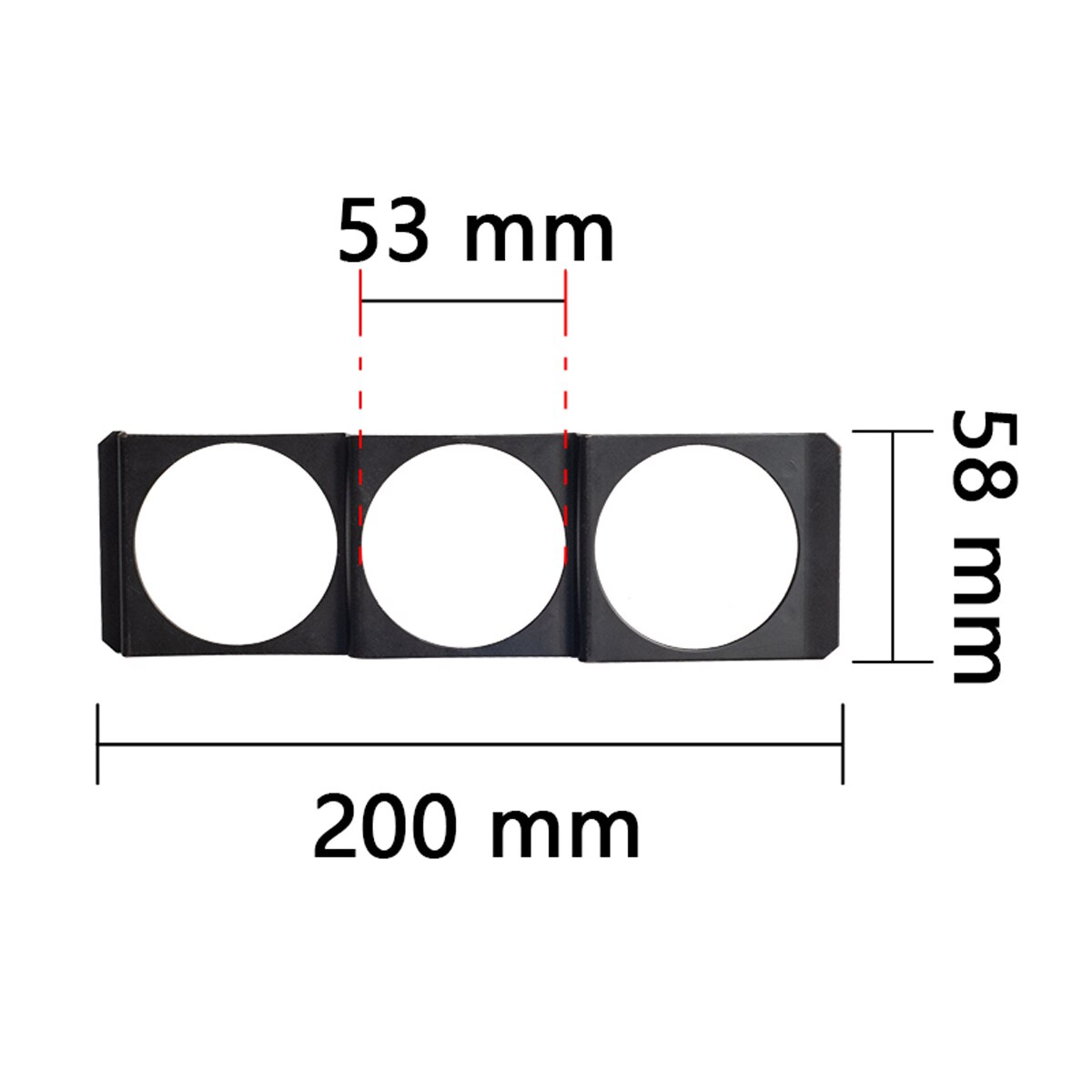 2 " 52mm triple huller meter holder pod / panel stereo radio tre målere i dash slot enkelt din gauge trim til 12v biler