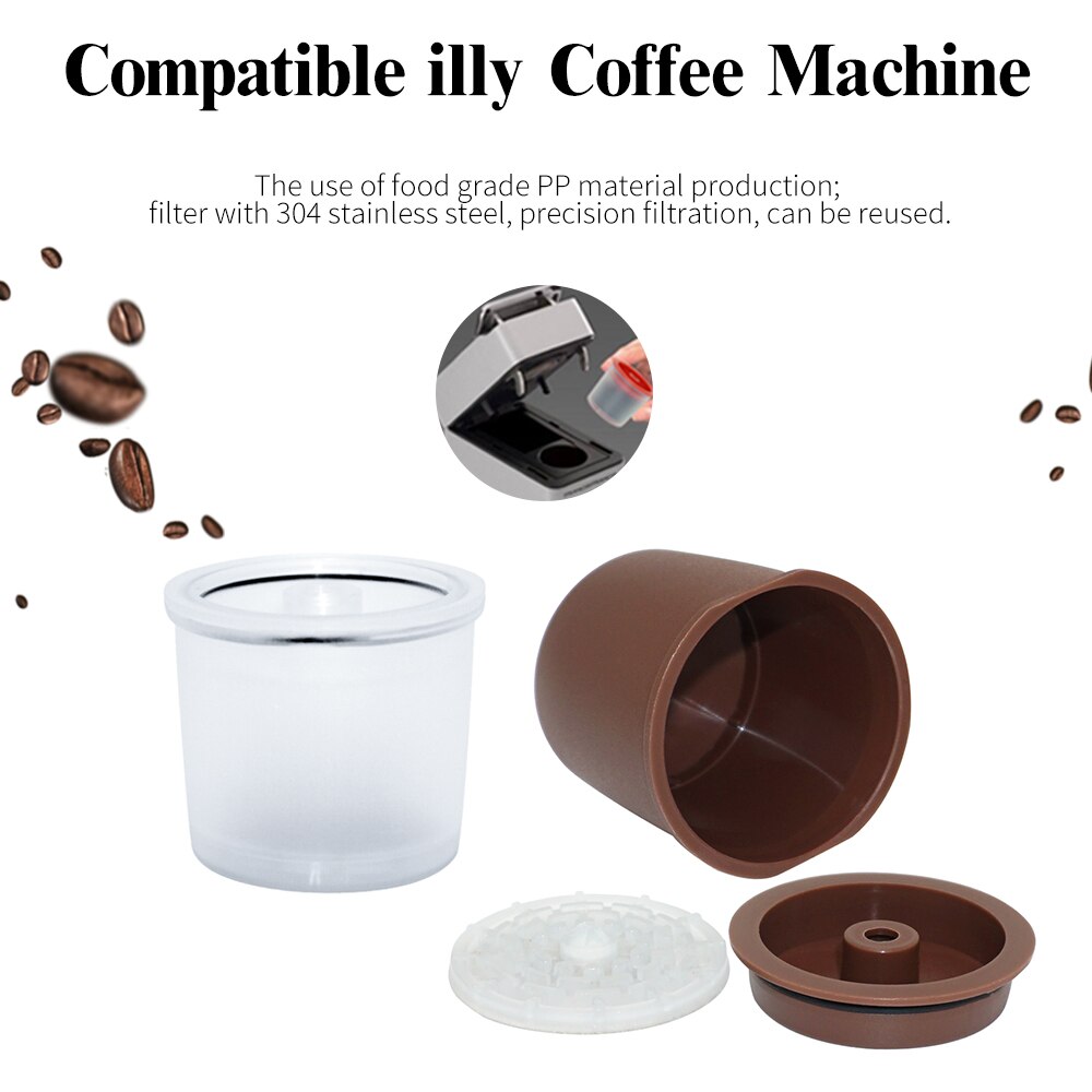 Compatible with illy espresso capsule shell, reusable capsule, refillable coffee machine, refillable coffee filter