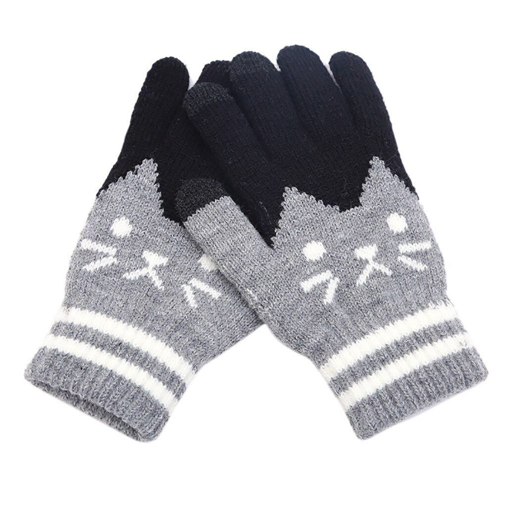 Winter Touchscreen Handschoenen Vrouwen Warm Stretch Gebreide Wanten Imitatie Wol Volledige Vinger Guantes Vrouwelijke Gehaakte Dikker M840 #