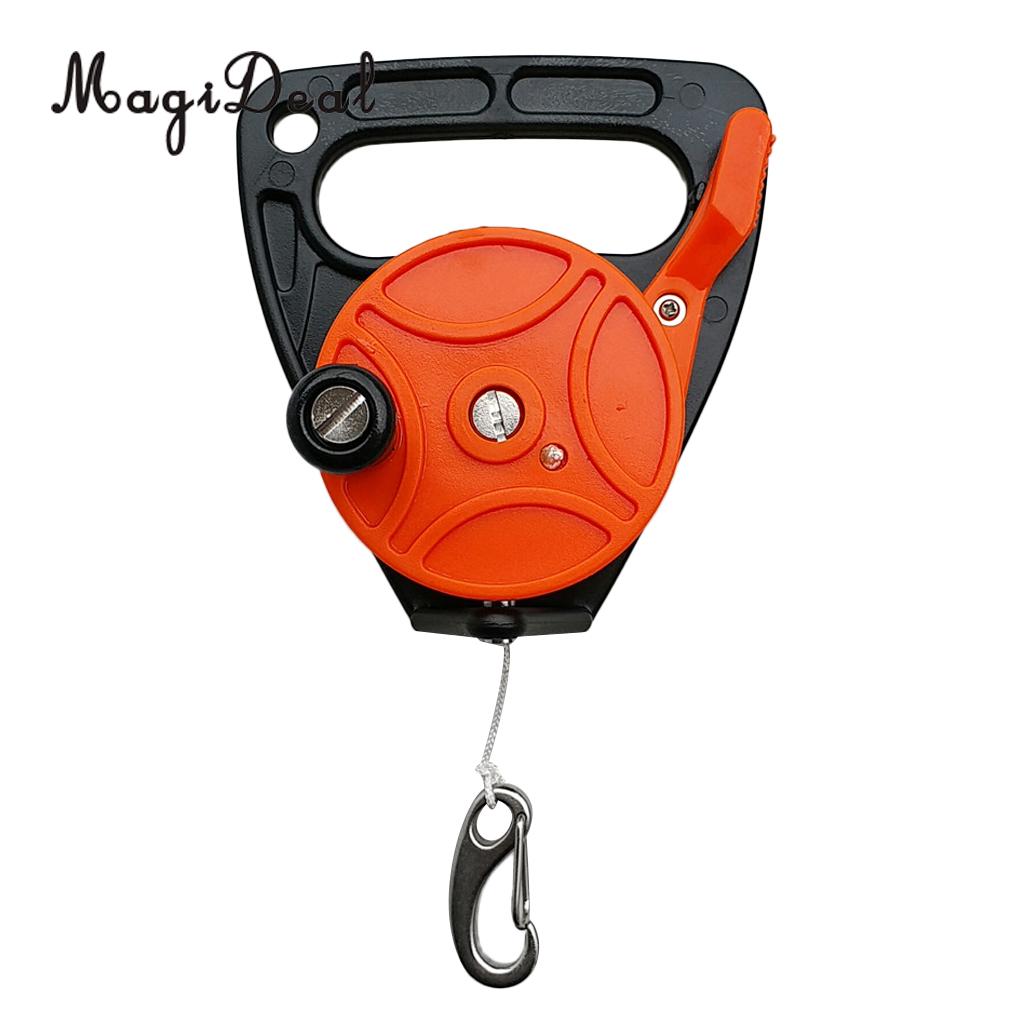 Durevole Heavy Duty Plastica Dive Relitto Reel Kayak Ancoraggio w/Linea, Maniglia, clip per Lo Snorkeling Scuba Diving Sport Acquatici Accessorio