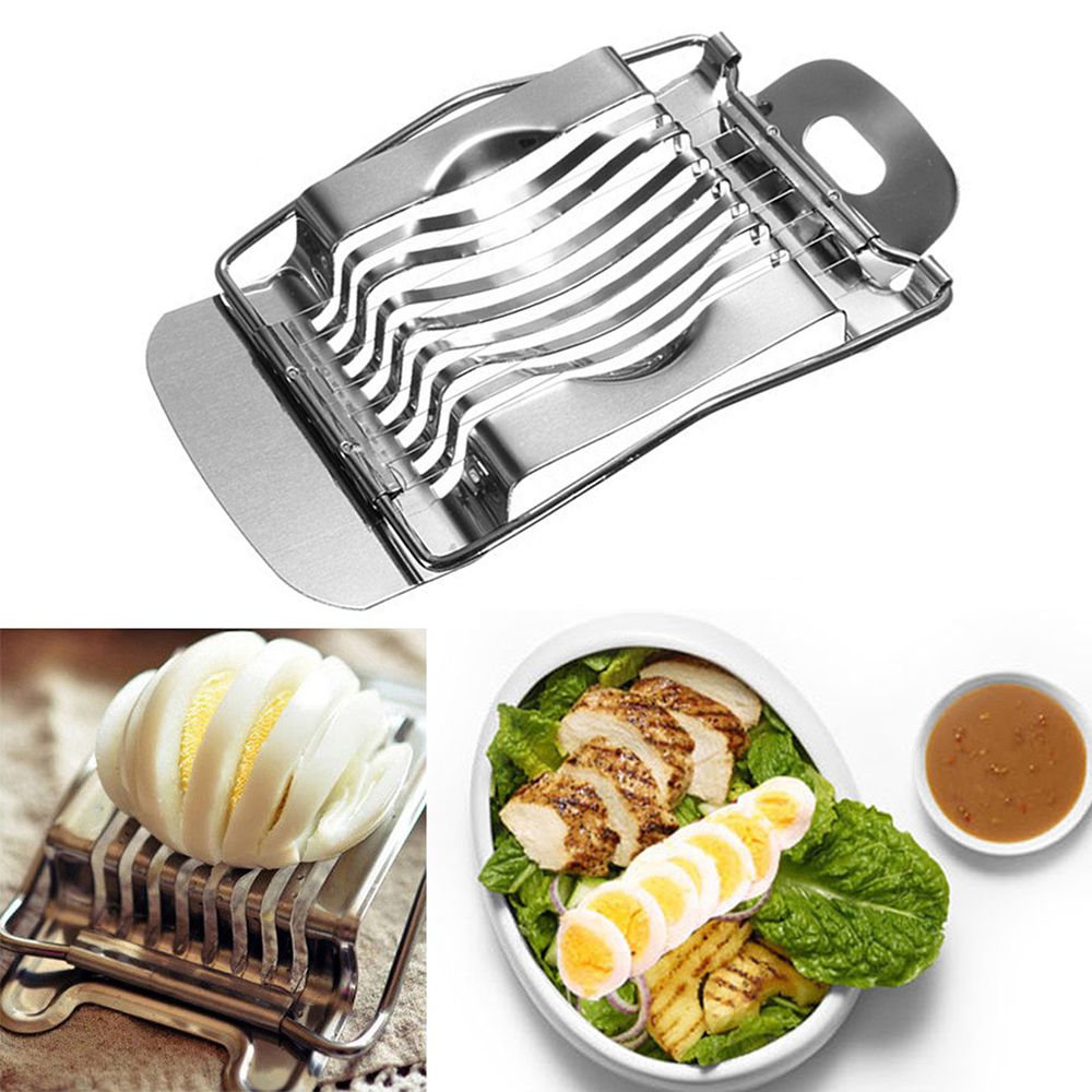 1Pcs Rvs Gekookt Ei Slicer Sectie Paddestoel Tomaat Groenten fruit Cutter multifunctionele Keuken Novelty Tool