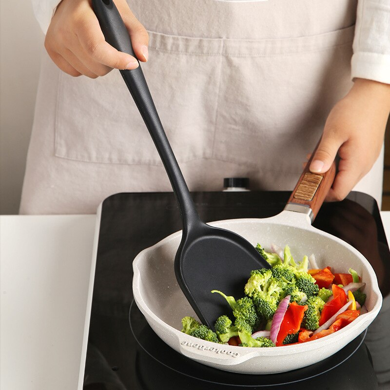 Utensilios de cocina domésticos, espátula de silicona, no daña la olla, pala de cocina, herramienta de cocina, pala, cuchara, suministros de cocina, herramientas