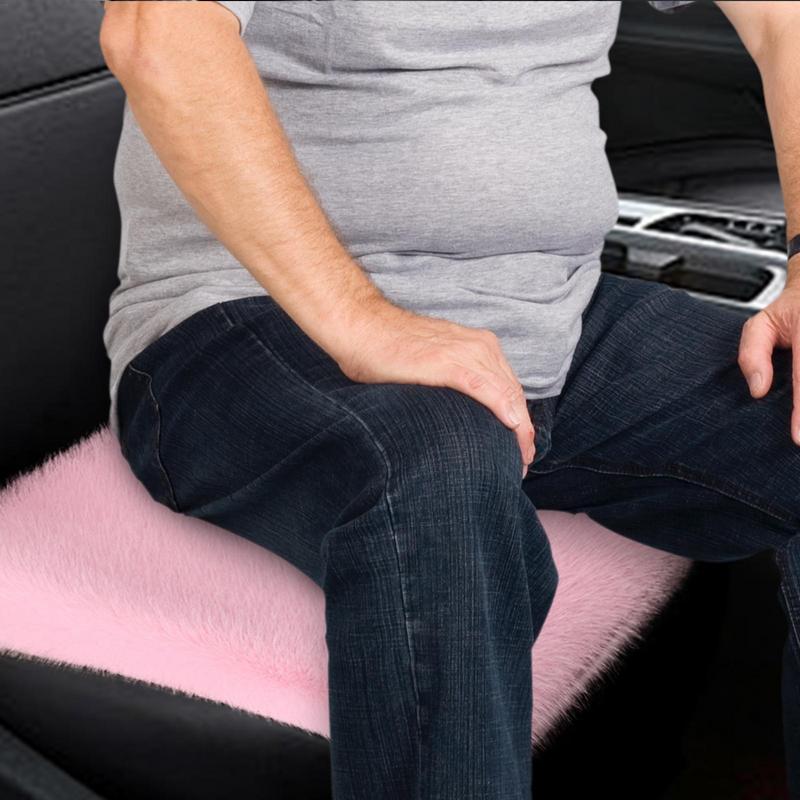 Autositzkissen, flauschige Autositzbezüge, weicher Autositzschutz, warmer Plüsch, rutschfeste Vorder- und Rücksitzbezüge, Autozubehör