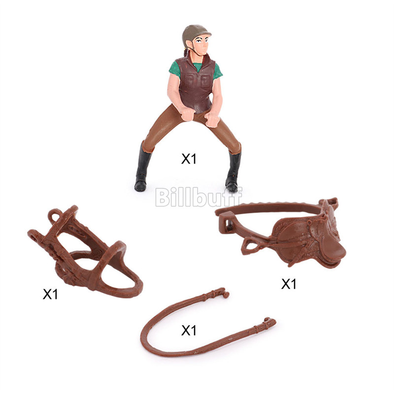 Última granja realista la valla Animal caballo jinete modelo Appaloosa Hannover caballo figuras de acción juguetes educativos para niños: Negro