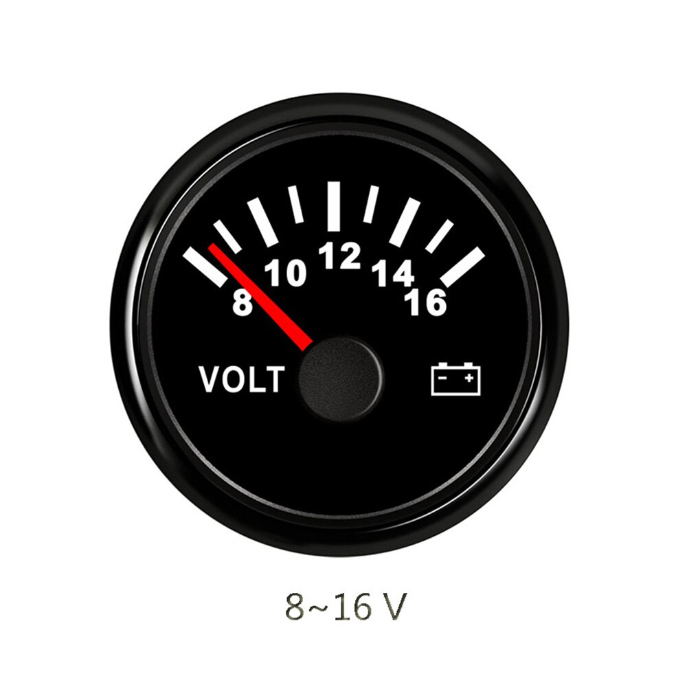 52 mm Marine Auto Voltmeter 8-16 V 18-32 V Waterproof Gauge For Motorcycle Car Boat Automobile With Red Backlight 12V 24V: BN   816V