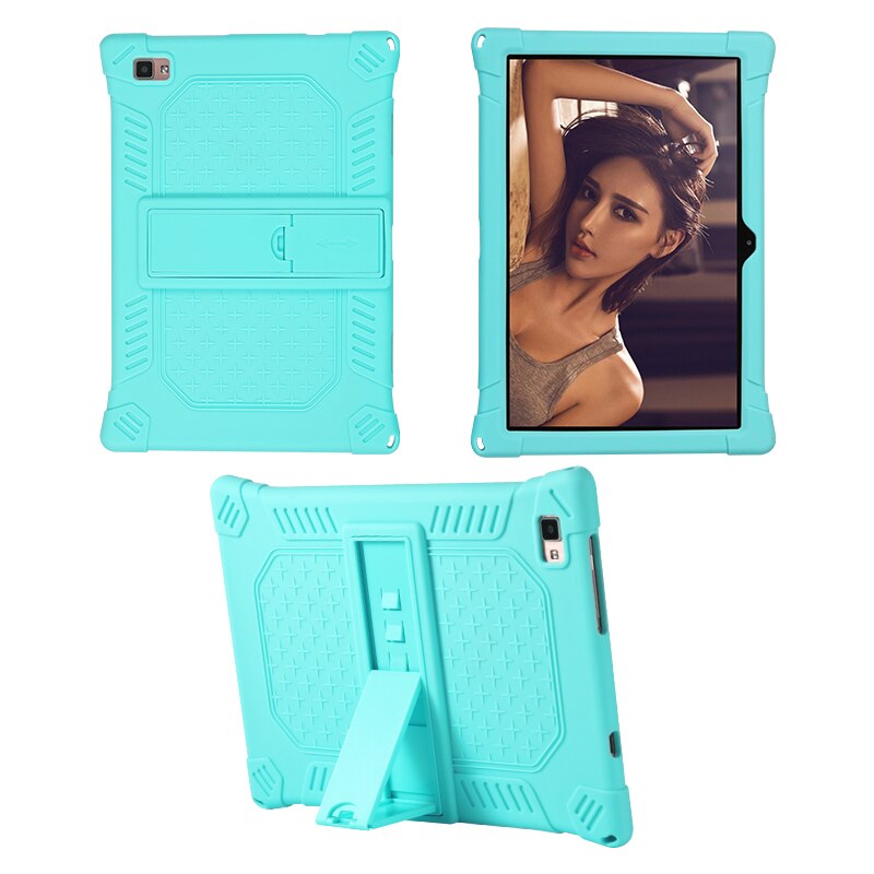 Case Voor Teclast P20 Hd P20hd Soft Silicon Tablet Cover Case Voor Teclast P20HD Stand Bescherm Shell: Light Green