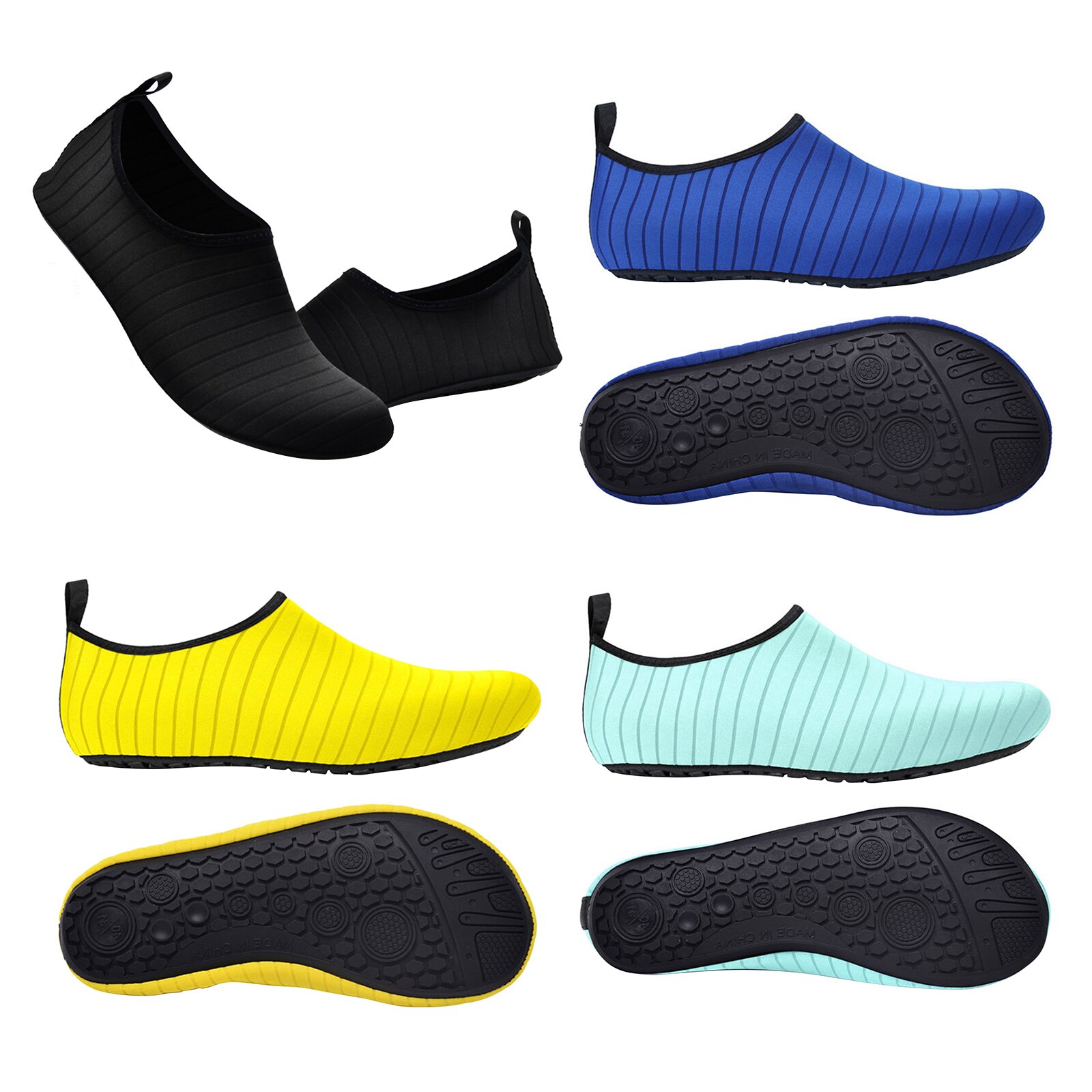 Womens and Mens Water Shoes Barefoot Quick-Dry Aqua Socks Slip-on for Outdoor Beach Swim Yoga Aqua Shoes