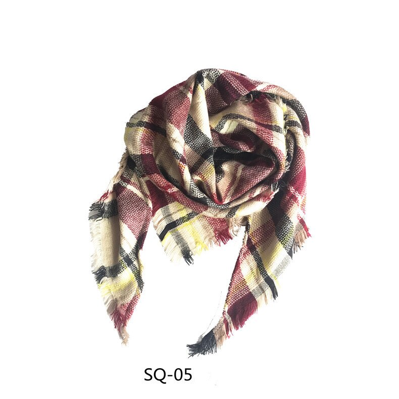 JIFANPAUL scarf autumn and winter imitation cashmere children's plaid scarf retro shawl scarf unisex: B18 A5