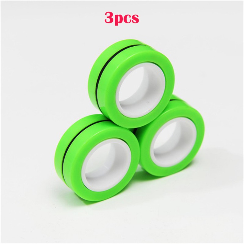 Hot 3 sztuk magnetyczne Spinne Fidget pierścień Spinner magnes zabawki typu Fidget Unzip antystresowy dla dzieci dorosłych magnetyczne pierścienie...: NO.1715