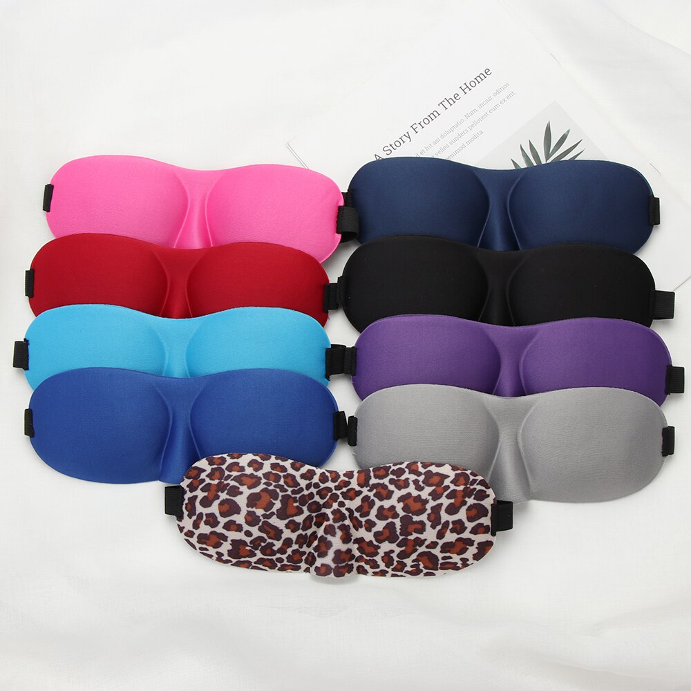 Polyester Schwamm Auge Maske Weich Gepolsterte 3D Schlaf Schwamm Masken Abdeckung Reise Rest Augenbinde Schatten Schlafen Nacht Auge Masken