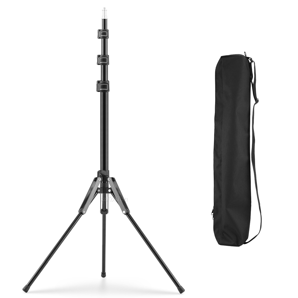 1.9m/75 inch aluminium lampstatief voor fotografie, lichtstatief, monopod, lichtbeugel voor led-videolamp, flitser, reisformaat, 1/4 schroeven: Donkerrood