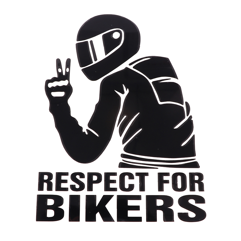 1pc 15x11CM Respekt Radfahrer Aufkleber Für Auf Auto Motorrad Vinyl 3D Aufkleber Motorrad Vinyl 3D Aufkleber und Abziehbilder: Gelb