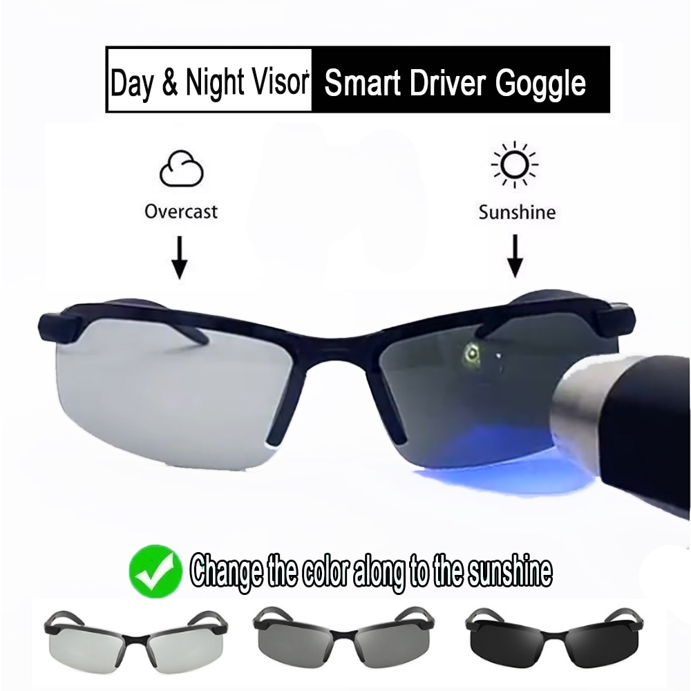 Anti-glare Polarizer Sunglasses Car Drivers Day &amp; Night Vision Goggles Polarized Driving Glasses Enhanced UV eye Protector Acces