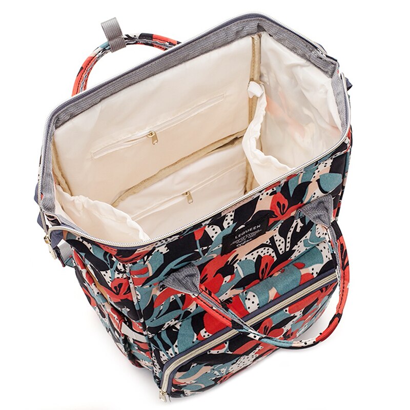 Lequeen Baby Diaper Bag Backpack Baby Organizer Bags for Mom with Hooks Large Stroller Bag for Mommy Baby Changing Mummy Bag