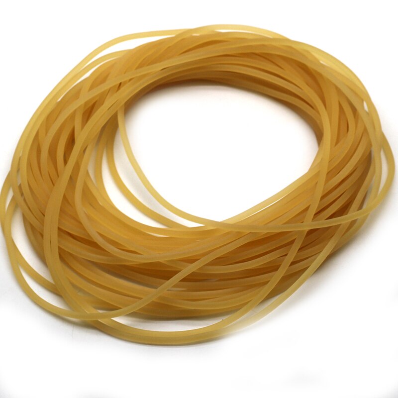 2mm Fishing Line Solid Elastic Rubber Fishing Rope Missed Rope Elastic Rope Tied Fishing Line Buffer Release Elastic Rubber Rope: Natural color 20m