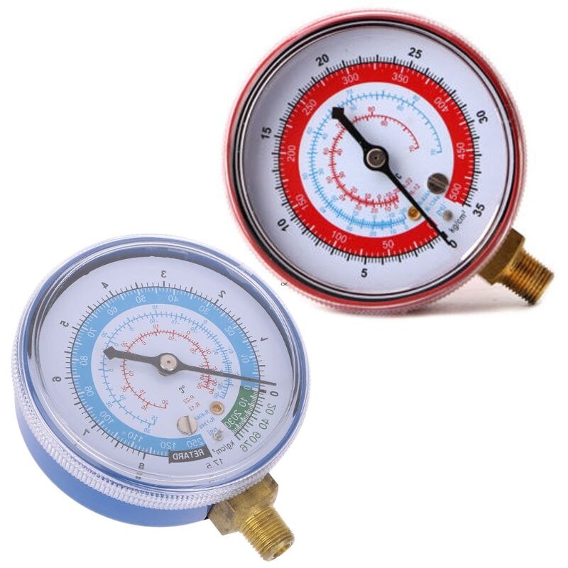 Air Conditioner R404 R134A R22 Refrigerant Low Pressure Gauge PSI KPA Blue