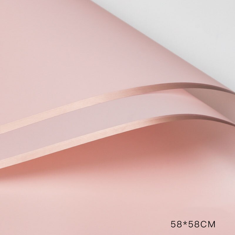 20pcs/lot Tissue Paper Gold Border Rose Flower Wrapping Paper Craft Scrapbooking Korean Wrap Floristics Bouquet Decorative: rose pink