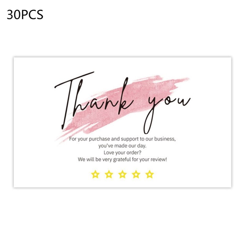 YYSD 30pcs Thank You Card Thank You for Your Order Card Thanks Greeting Cards Appreciation Card for Small Business