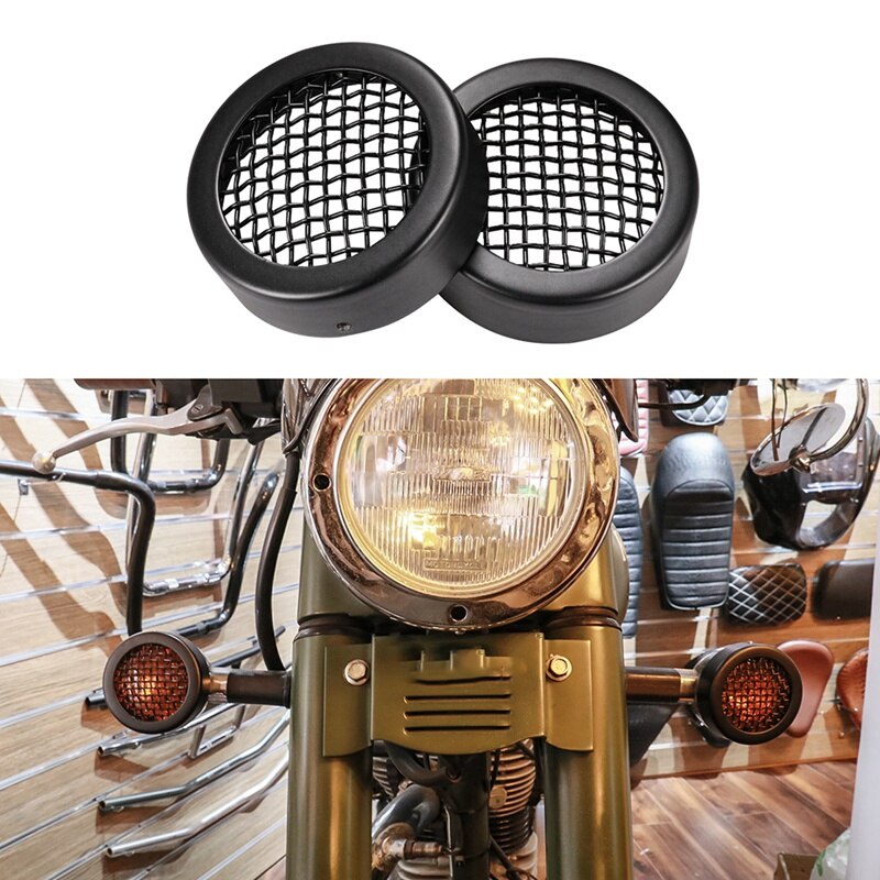 WZhen 2 Stuks Voor 2 Stuks Achter Motorfiets Led Richtingaanwijzer Licht 41Mm Vorkklem Voor Harley - Zwart