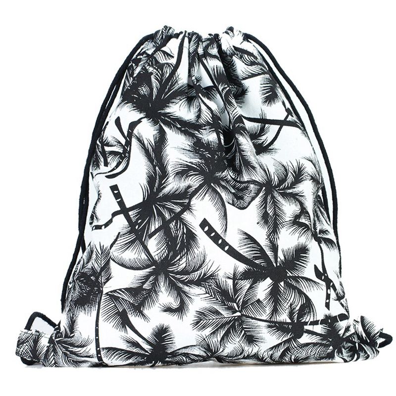 Impressão drawstring mochila sacos de ombro saco de ginásio: Default Title
