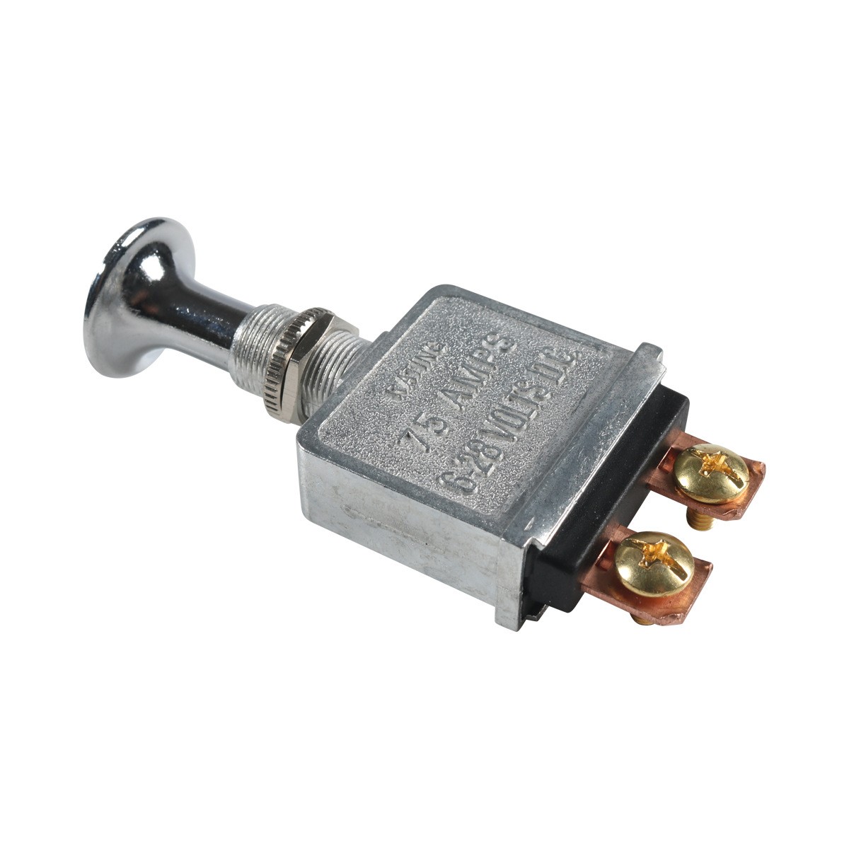 Zwaar uitgevoerde push-pull-schakelaar aan/uit 75 AMP 6-28V DC 2 posities spst aan/uit voor auto's, vrachtwagens