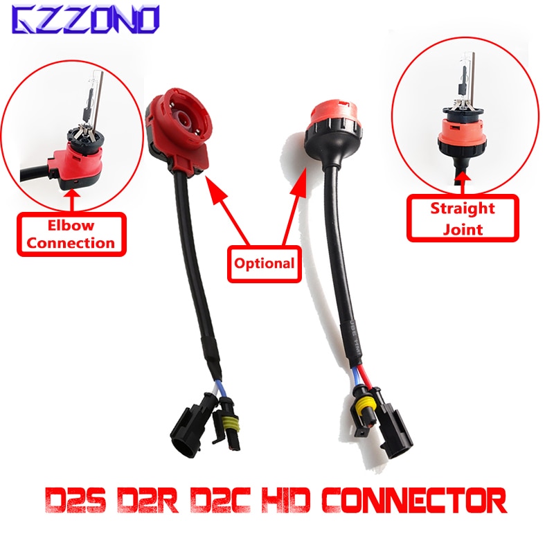 1 Pcs D2S D2C C2R Xenon Voor Hid Lamp Socket Draad Plug Kabel Adapter Elleboog Verbinding Straight Joint Converter Connectors