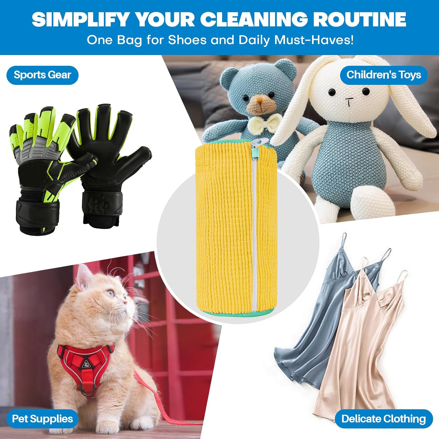 Schoenen wassen Tas Katoen Wasschoenen Beschermer Pluizige vezels Polyester Vriendelijk Anti-vervorming Schoenen Kleding Organizer