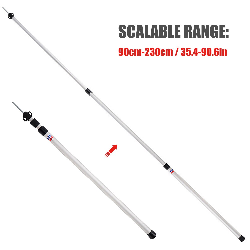 Thicken Aluminum Alloy Tent Pole Adjustable Tent Support Rod Beach Shelter Tarp Awning Pole Replacement Pole Camping Goods