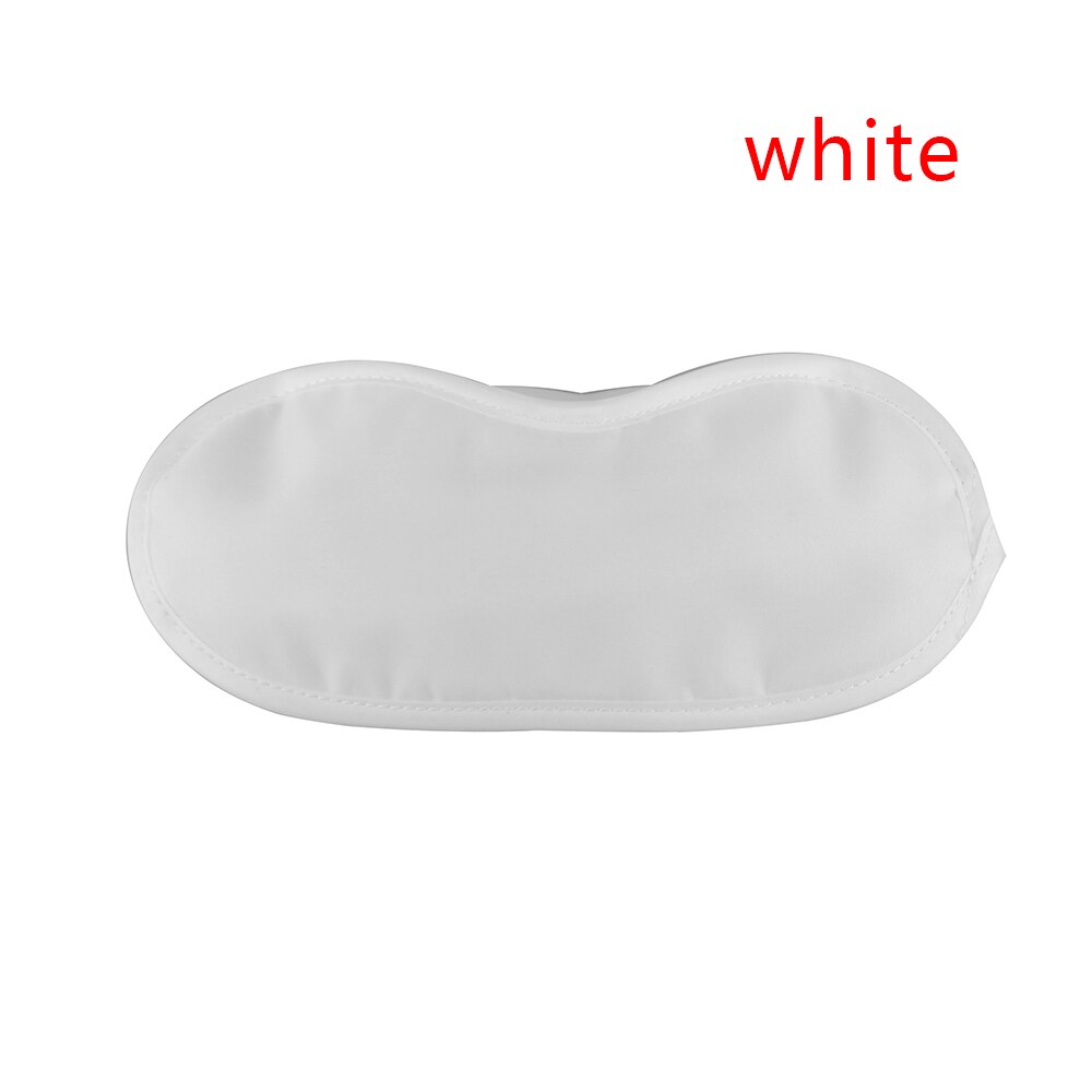 1 pc 9 Kleuren Soft Sleep Rest Slaapmiddel Eye Mask Eye Shade Cover Comfort Blinddoek Shield Patch Eyeshade: white