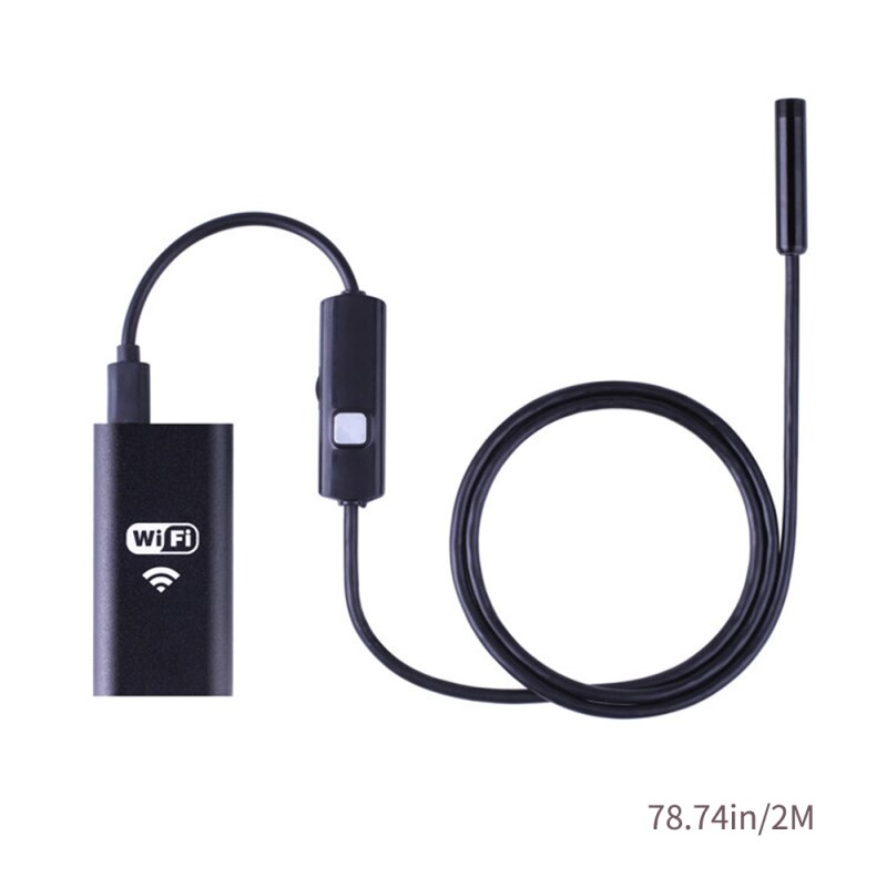 Draadloze Wifi Endoscoop Camera Waterdicht Borescope Inspectie Camera Verstelbare 6 Led IP67 Voor Iphone Android Pc App Auto Reparatie: 2M hard wire