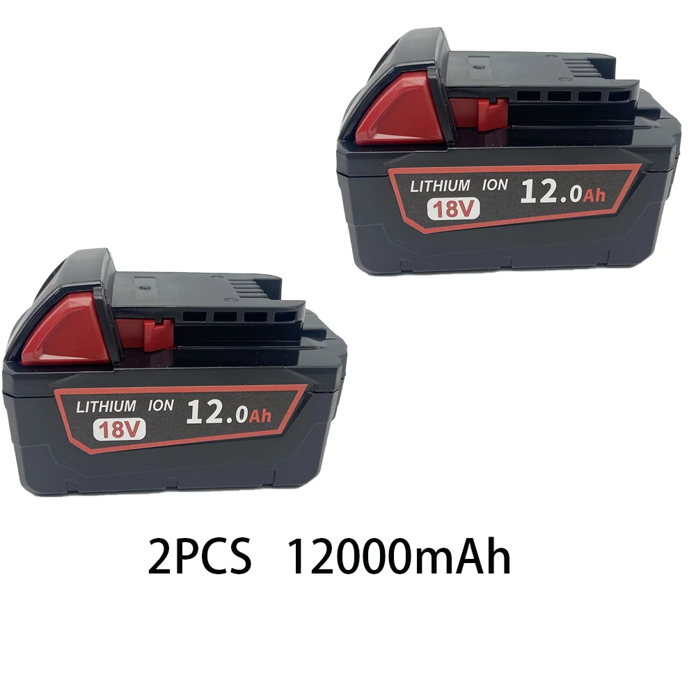 For Milwaukee M18 18V 12000mAh 18650 Lithium Replacement Battery For Milwaukee 48-11-1860 48-11-1850 48-11-1840 Battery: Beige