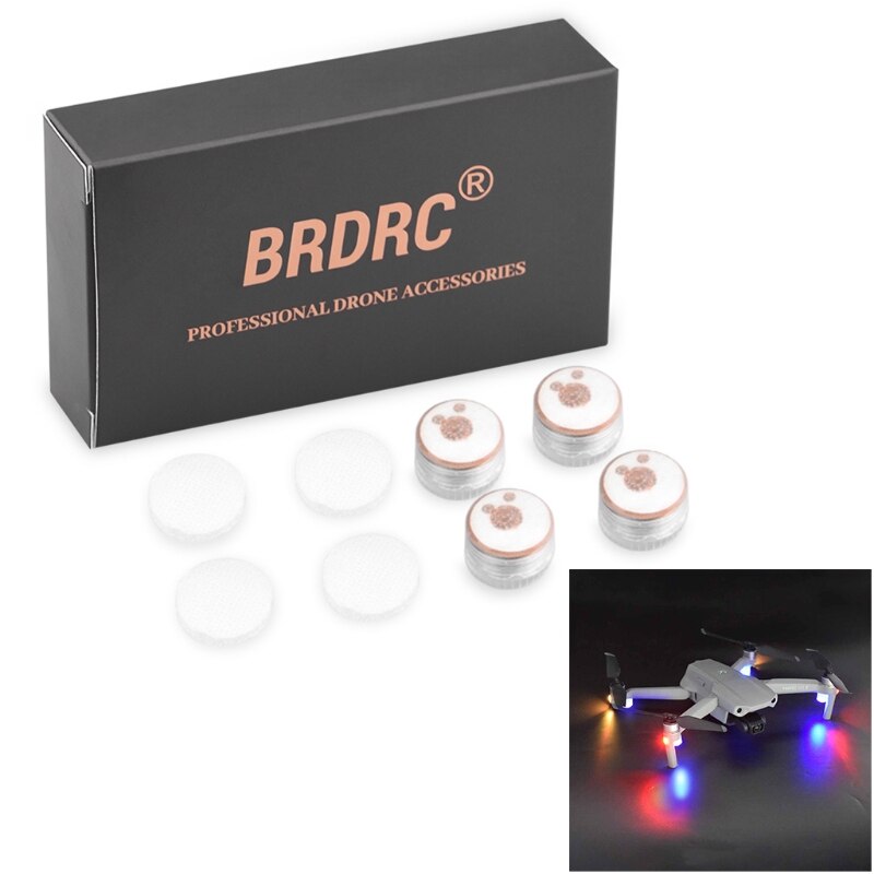 Universal drone flash strobe lampe natflyvelys til d-ji mavic air 2/ mavic mini og andet drone tilbehørssæt: Burgunder