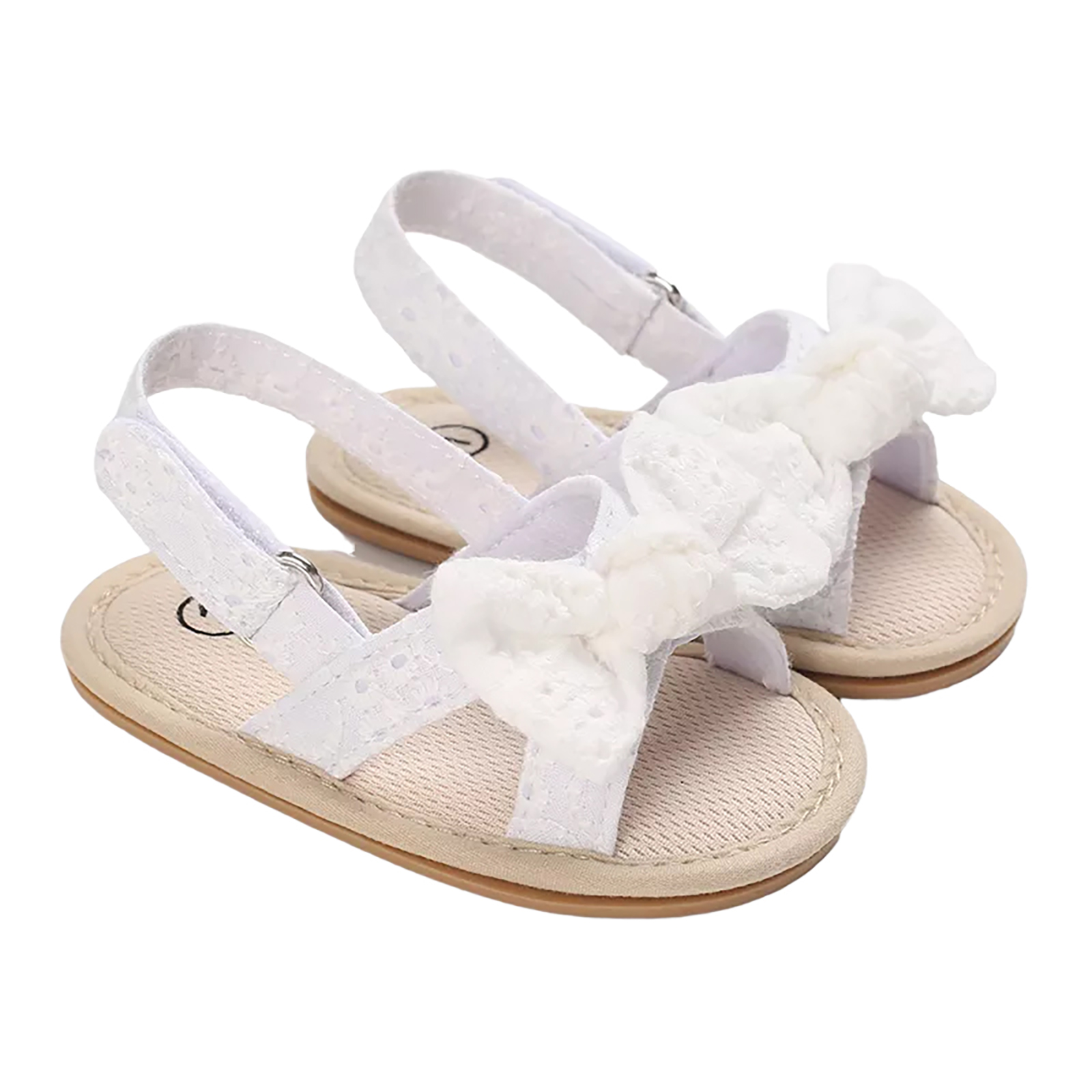Sandales d'été à nœud papillon pour bébés filles de 0 à 18 mois, avec semelles antidérapantes, pour tout-petits: A / 7-12 mois