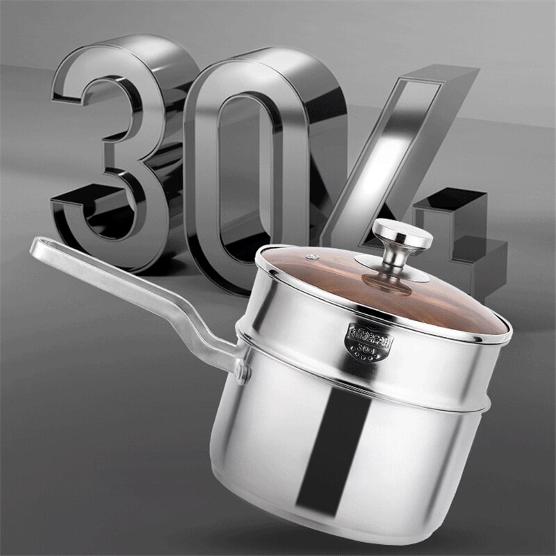 household office worker student cooking milk steaming pot induction cooker gas stove 304 stainless steel cooking milk pot