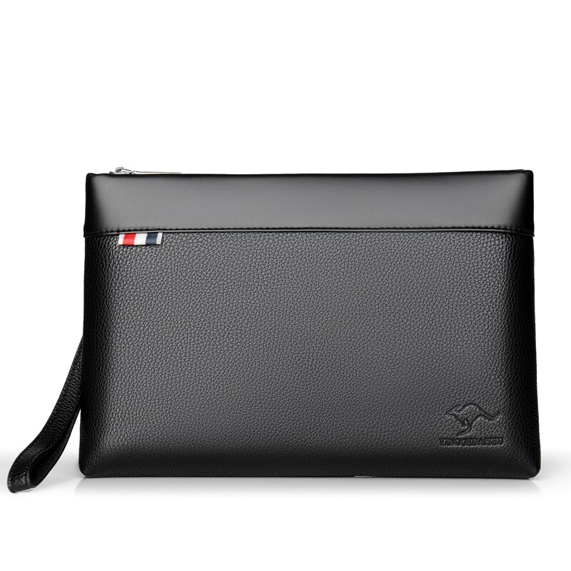 Men's Day Clutch Business Handbag Male Envelop Messenger Bag Casual Travel Bag Multi Functional Man's Bag: Black S