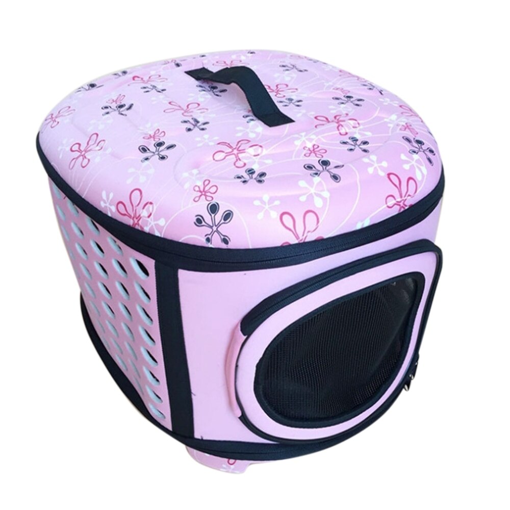 EVA animal transport bag Portable Pet Carrier Bag, Foldable Outdoor Cat for Dogs, Pet Travel Bag, Shoulder Dog Bags for Puppies: PINK L