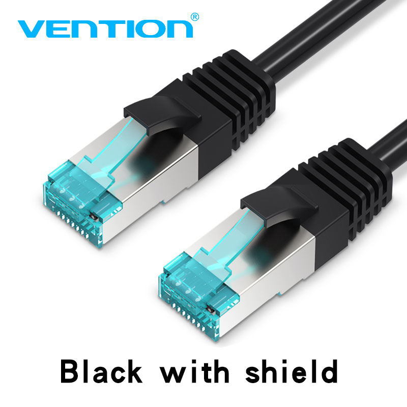 Vention Ethernet Cable Cat5e Lan Cable Cat 5 RJ45 Network Patch Cable 1m 2m 3m 5m 10m 15m 20m 40m 50m For Computer Router Cable: With shield / 0.75m