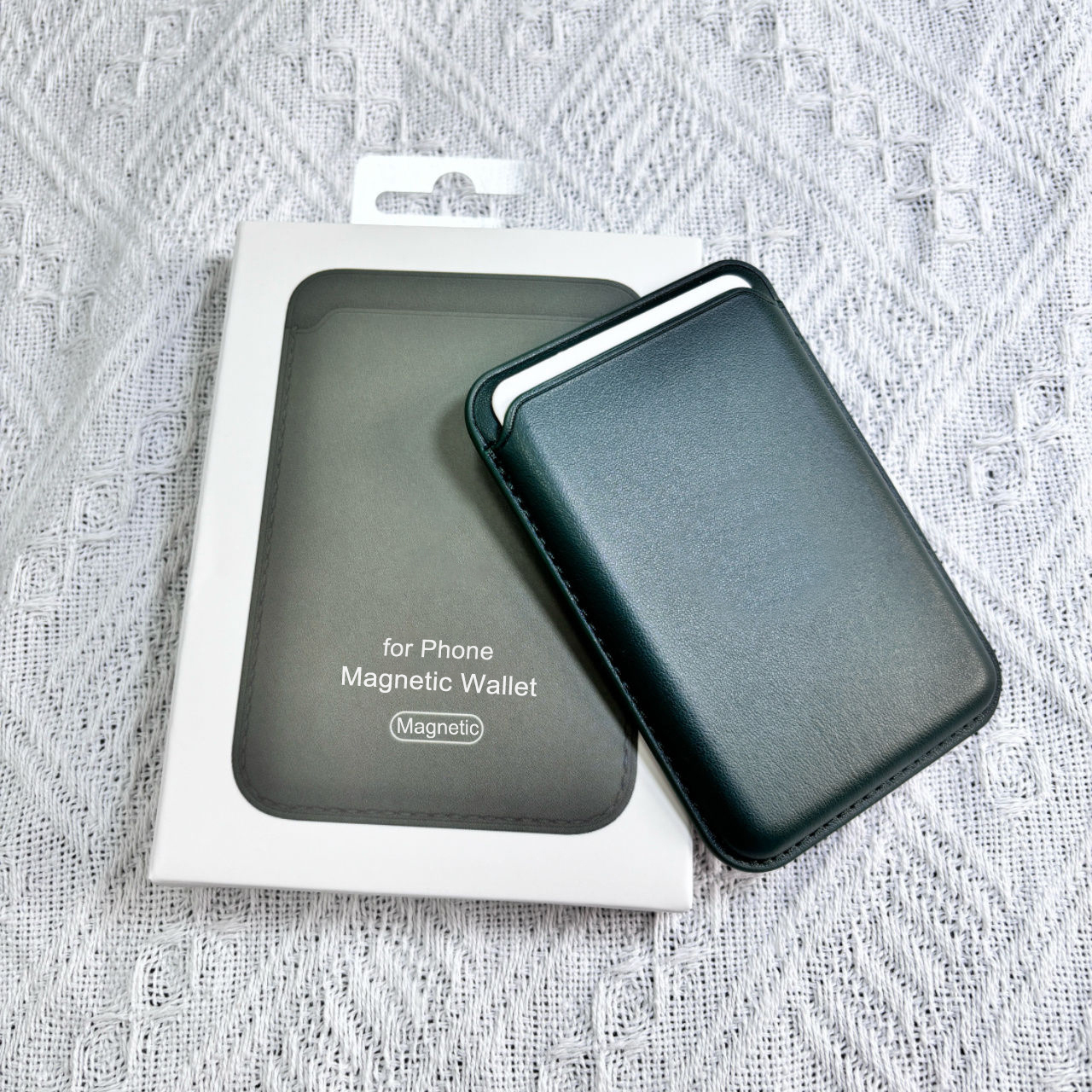 Para billetera de cuero Magsafe para APPLE iPhone 12 13 14 15 16 Pro Max 16 Plus funda con tarjetero magnético accesorios con caja: Azul