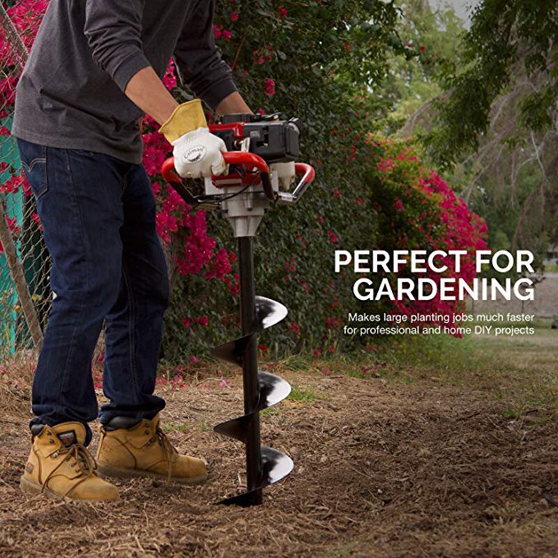 Garden Spiral Drill Bit Set Non-Slip Hex Drive HEX Shaft Drill Post Soil Cultivator Planting Hole Digger Tool