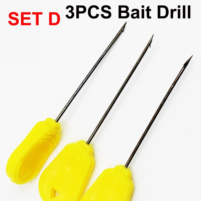 Outils de pêche, 3 pièces, aiguilles de gréement avec hameçon Crochet, bobine de forage pour appâts de pêche, 3 pièces: 3PCS-Set D